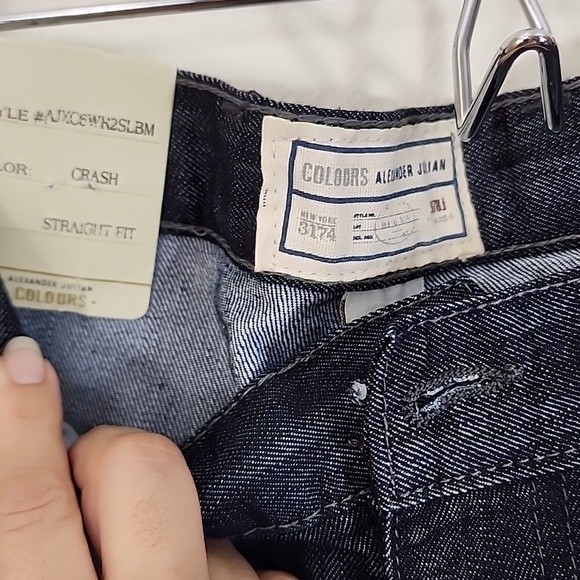 Colours Alexander Julian straight fit jeans in crash color size 42×30 NWT - Picture 3 of 12